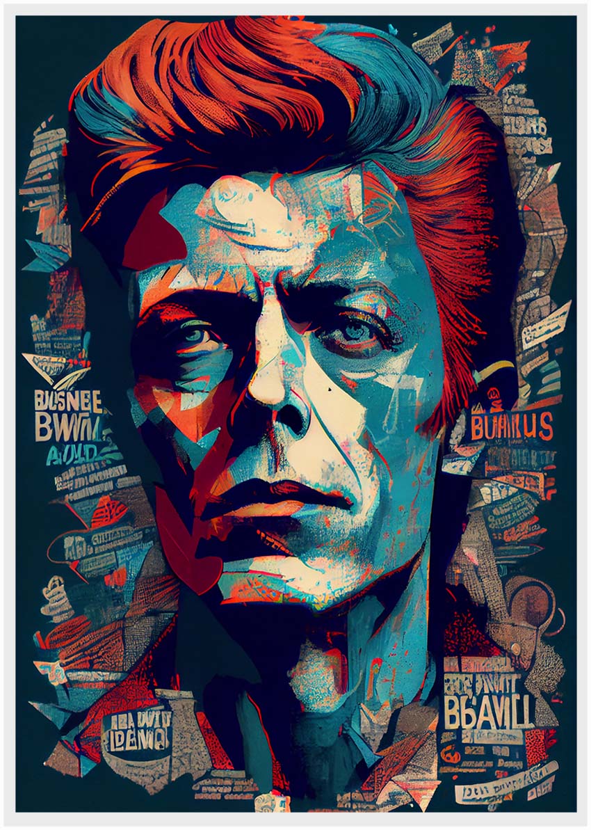 P7 David Bowie Canvas Art Prints, T-Shirts, Posters, and Mugs, Cushion Cover Expressive Collection