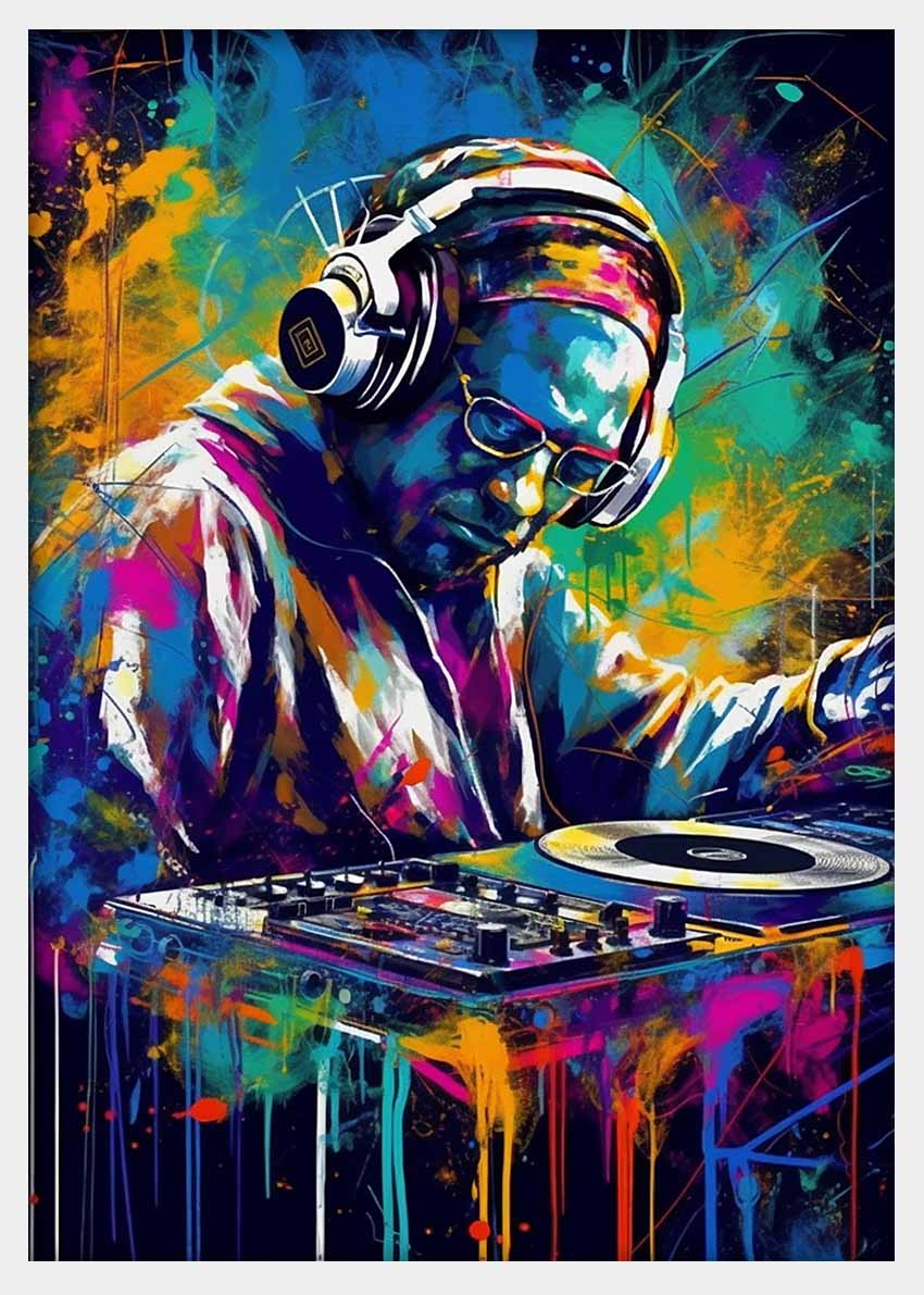 T379 DJ Canvas Art Prints, T-Shirts, Posters, and Mugs, Cushion Cover Expressive Collection