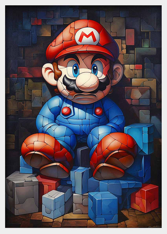 T386  Super Mario Canvas Art Prints, T-Shirts, Posters, and Mugs, Cushion Cover Expressive Collection