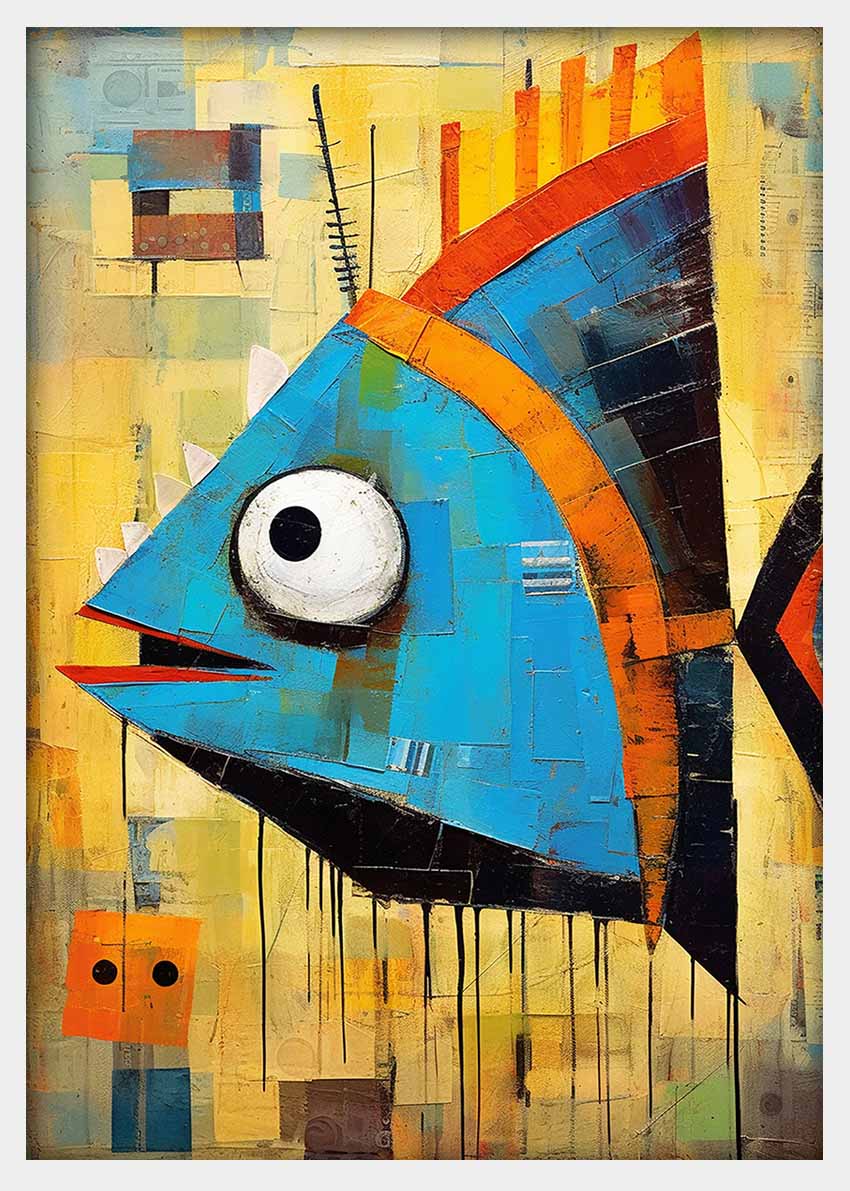 T392 FISH Canvas Art Prints, T-Shirts, Posters, and Mugs, Cushion Cover Expressive Collection