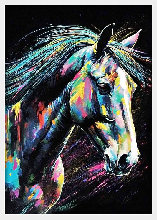 T397 Horse Canvas Art Prints, T-Shirts, Posters, and Mugs, Cushion Cover Expressive Collection