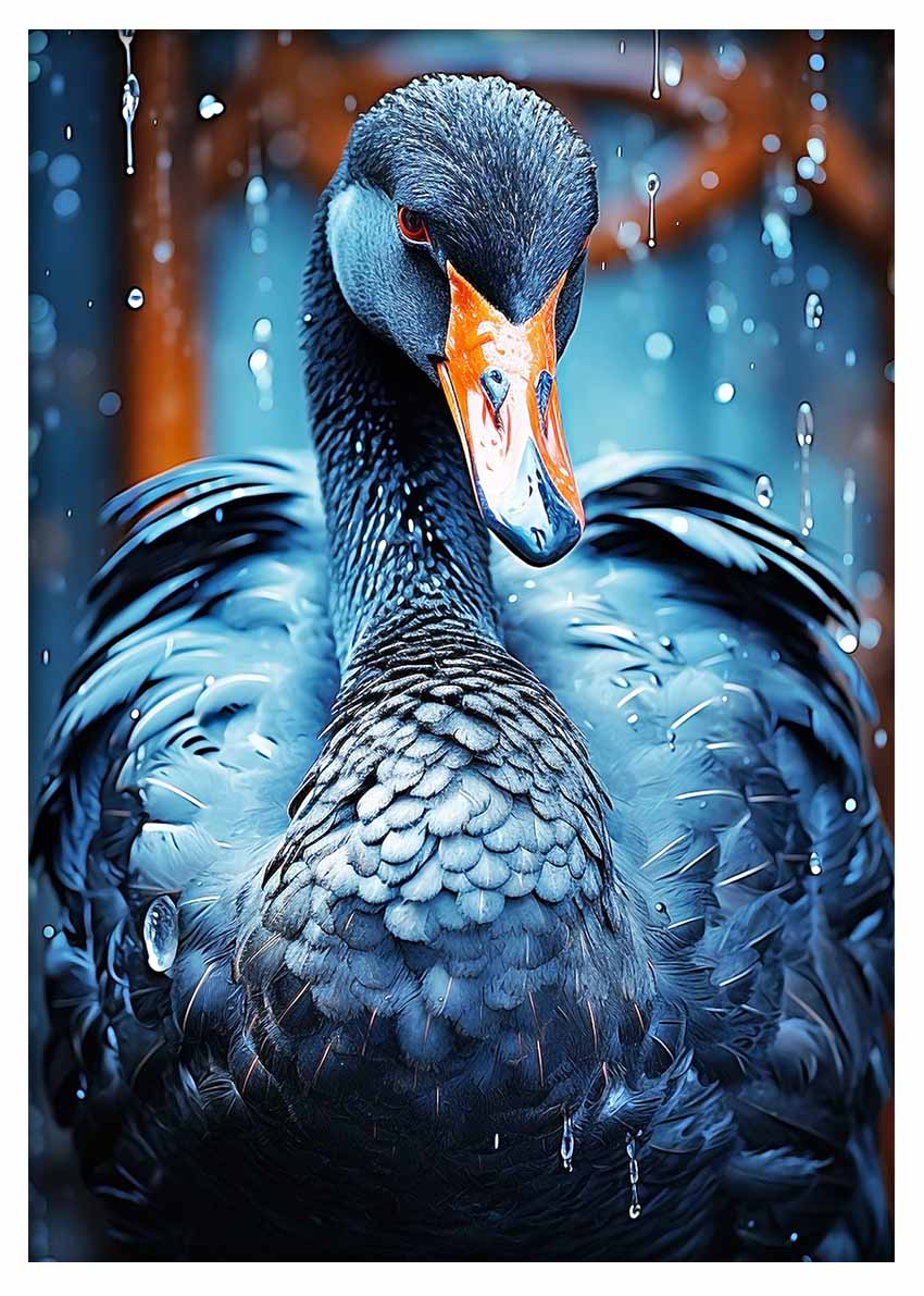 T406 Black Duck Canvas Art Prints, T-Shirts, Posters, and Mugs, Cushion Cover Expressive Collection