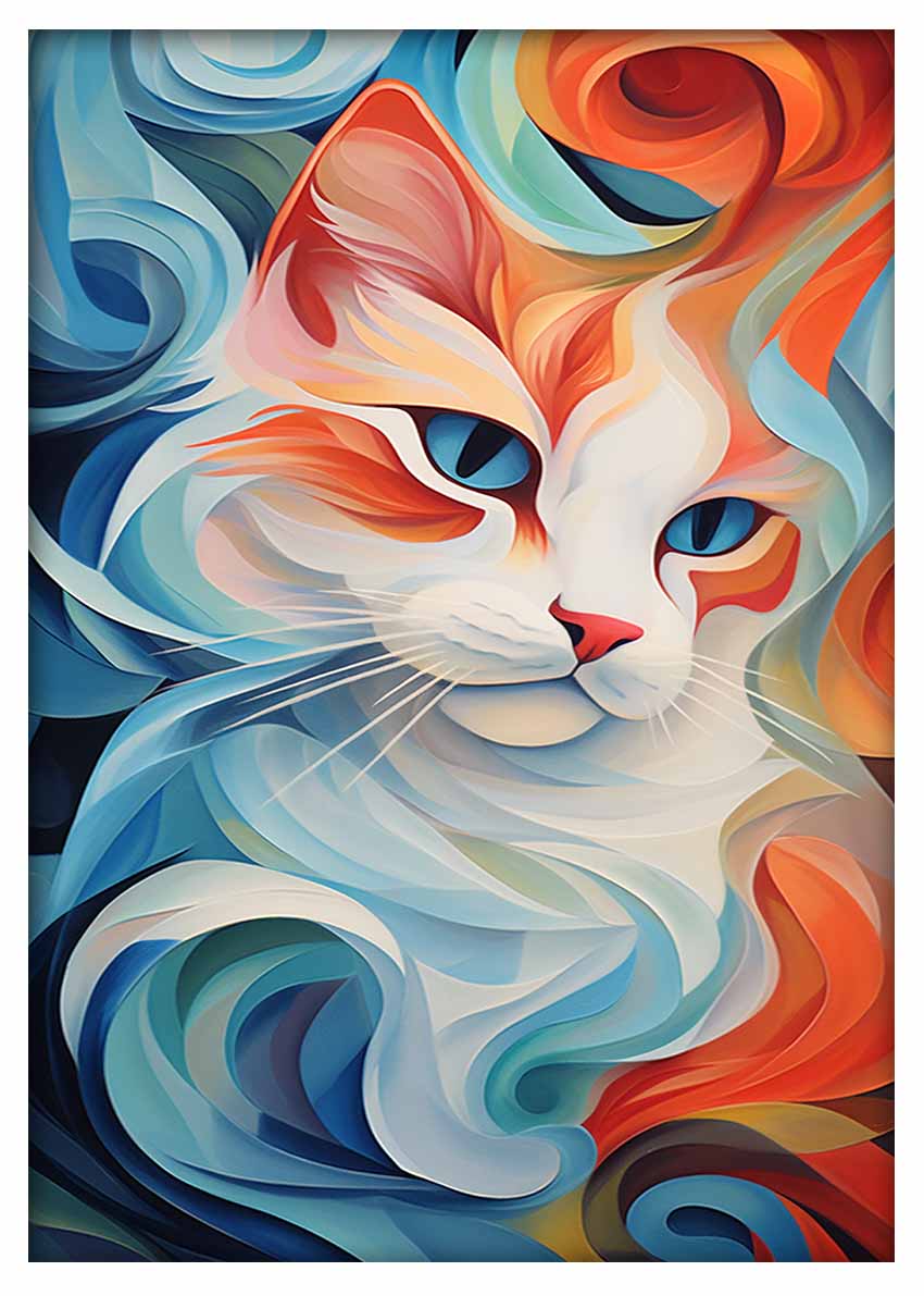 T421 Cat Canvas Art Prints, T-Shirts, Posters, and Mugs, Cushion Cover Expressive Collection