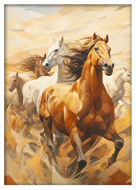 T423 Horses Canvas Art Prints, T-Shirts, Posters, and Mugs, Cushion Cover Expressive Collection