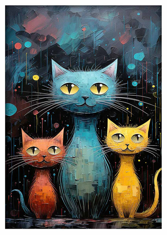 T443 Cat Canvas Art Prints, T-Shirts, Posters, and Mugs, Cushion Cover Expressive Collection