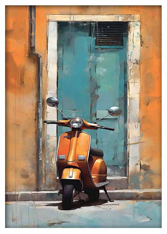 T482 Vespa Scooter Canvas Art Prints, T-Shirts, Posters, and Mugs, Cushion Cover Expressive Collection