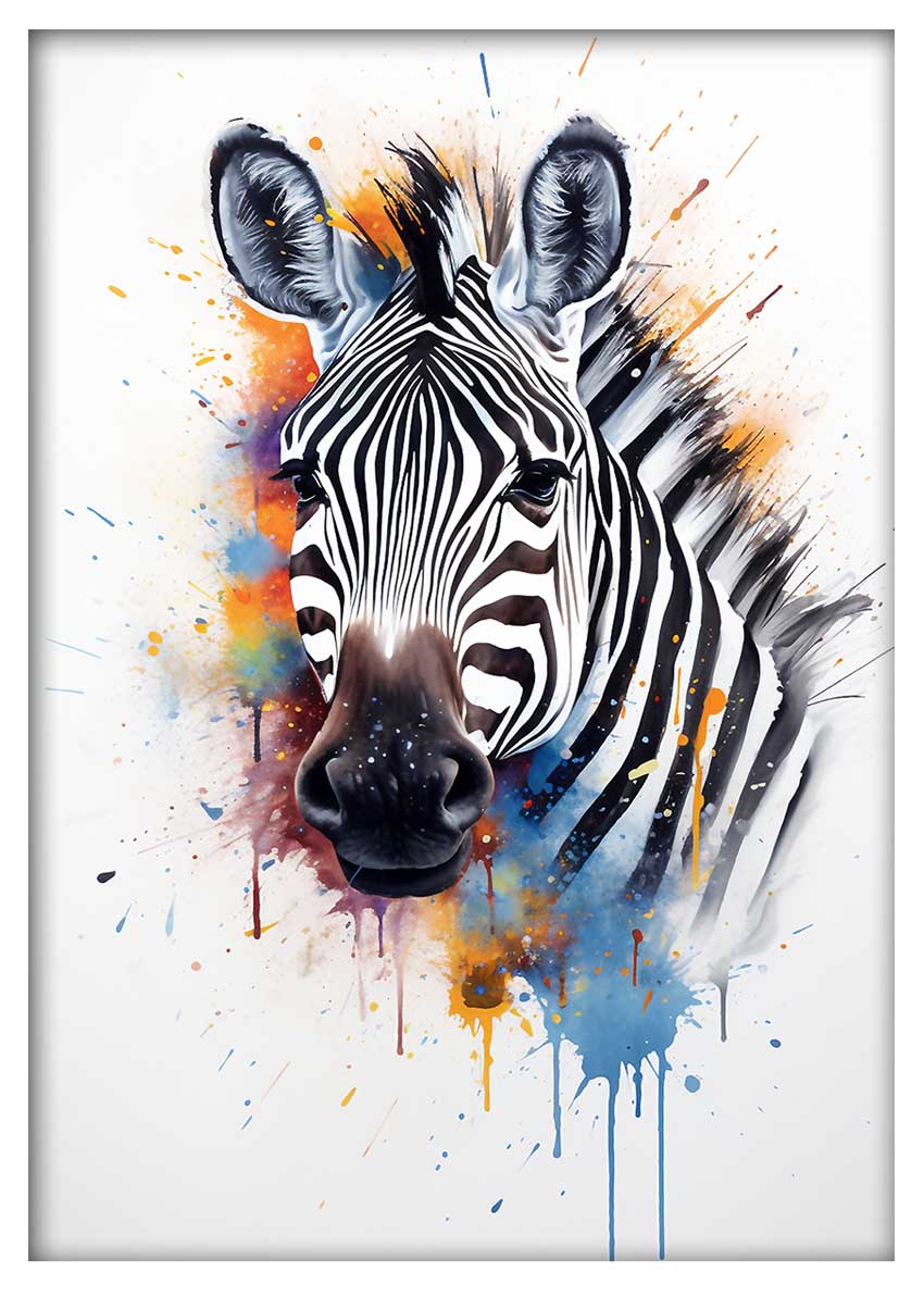 T501 Zebra Canvas Art Prints, T-Shirts, Posters, and Mugs, Cushion Cover Expressive Collection