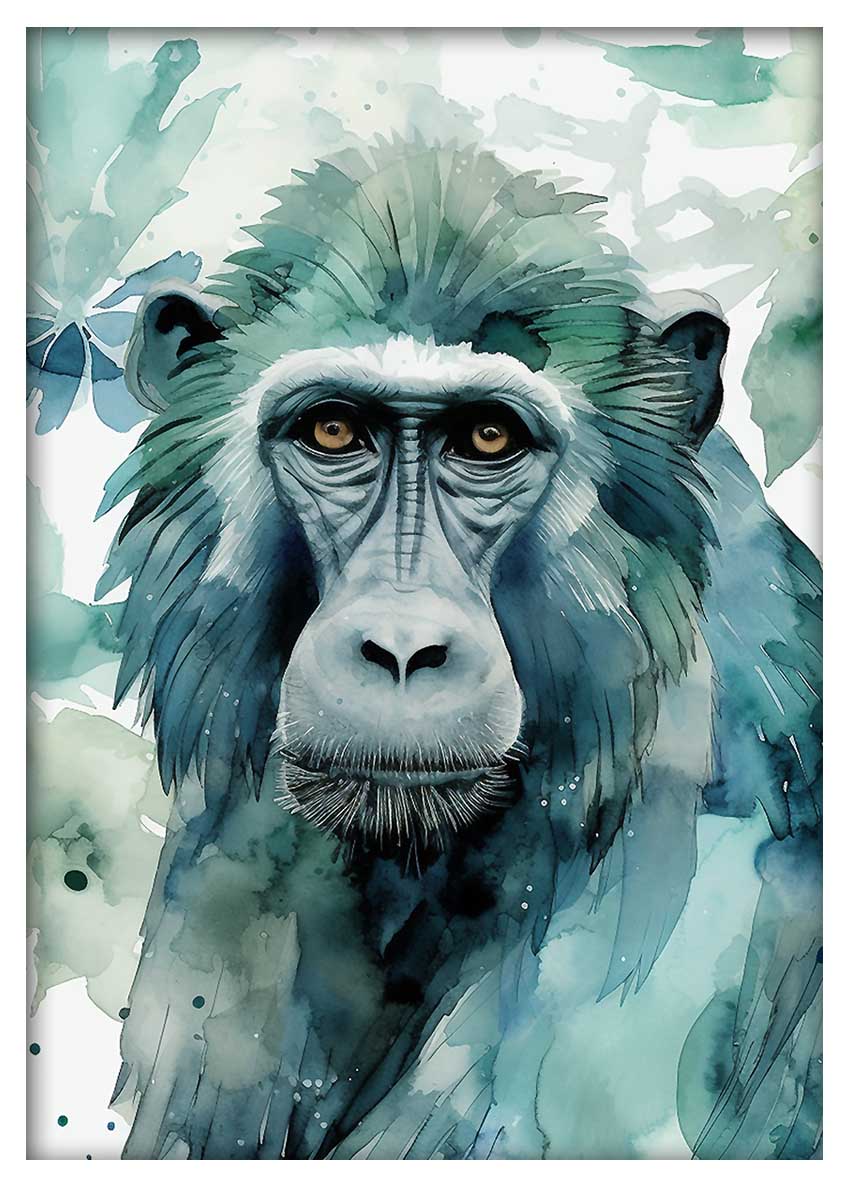 T502 Monkey Canvas Art Prints, T-Shirts, Posters, and Mugs, Cushion Cover Expressive Collection