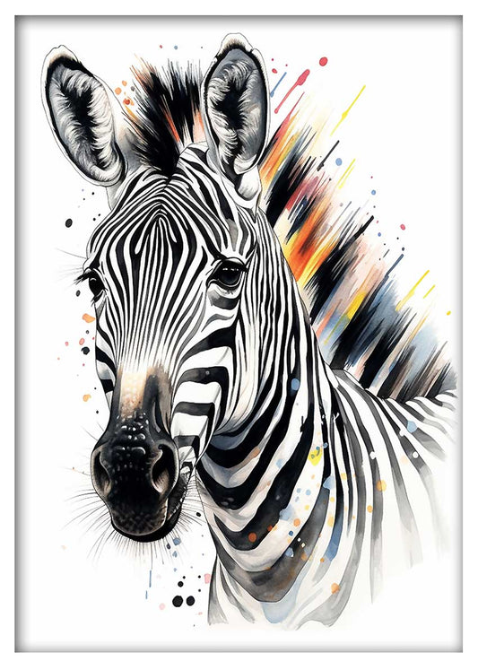 T507 Zebra Canvas Art Prints, T-Shirts, Posters, and Mugs, Cushion Cover Expressive Collection