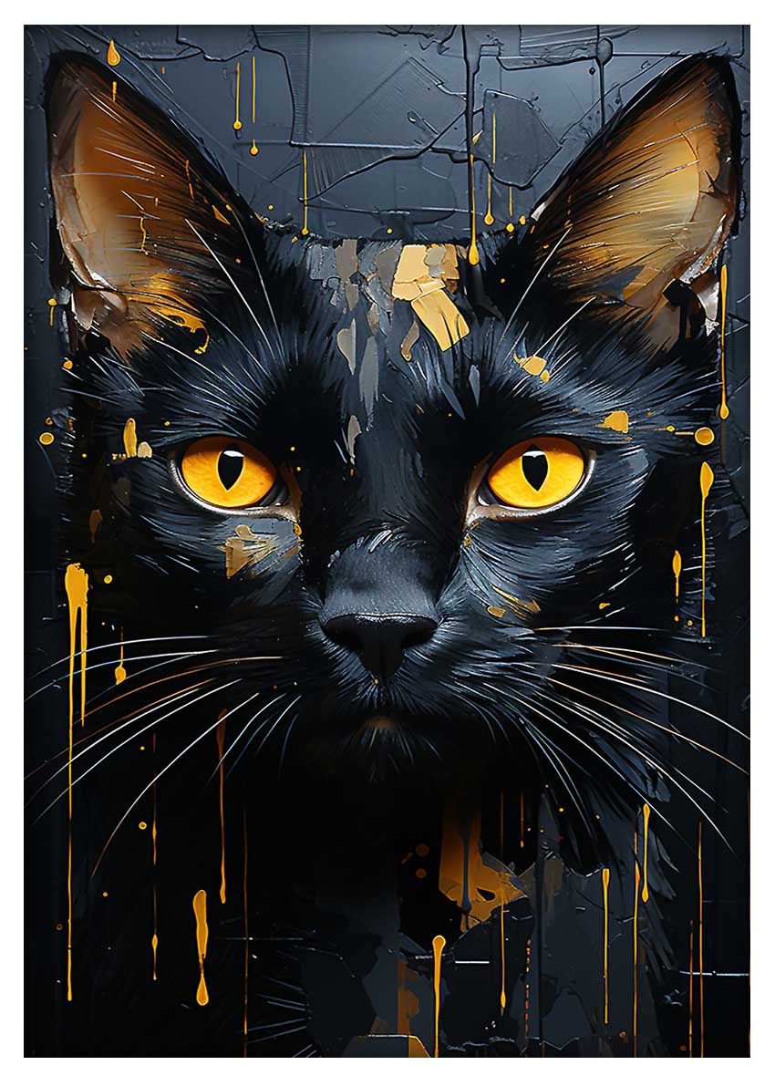 T538 Cat Canvas Art Prints, T-Shirts, Posters, and Mugs, Cushion Cover Expressive Collection