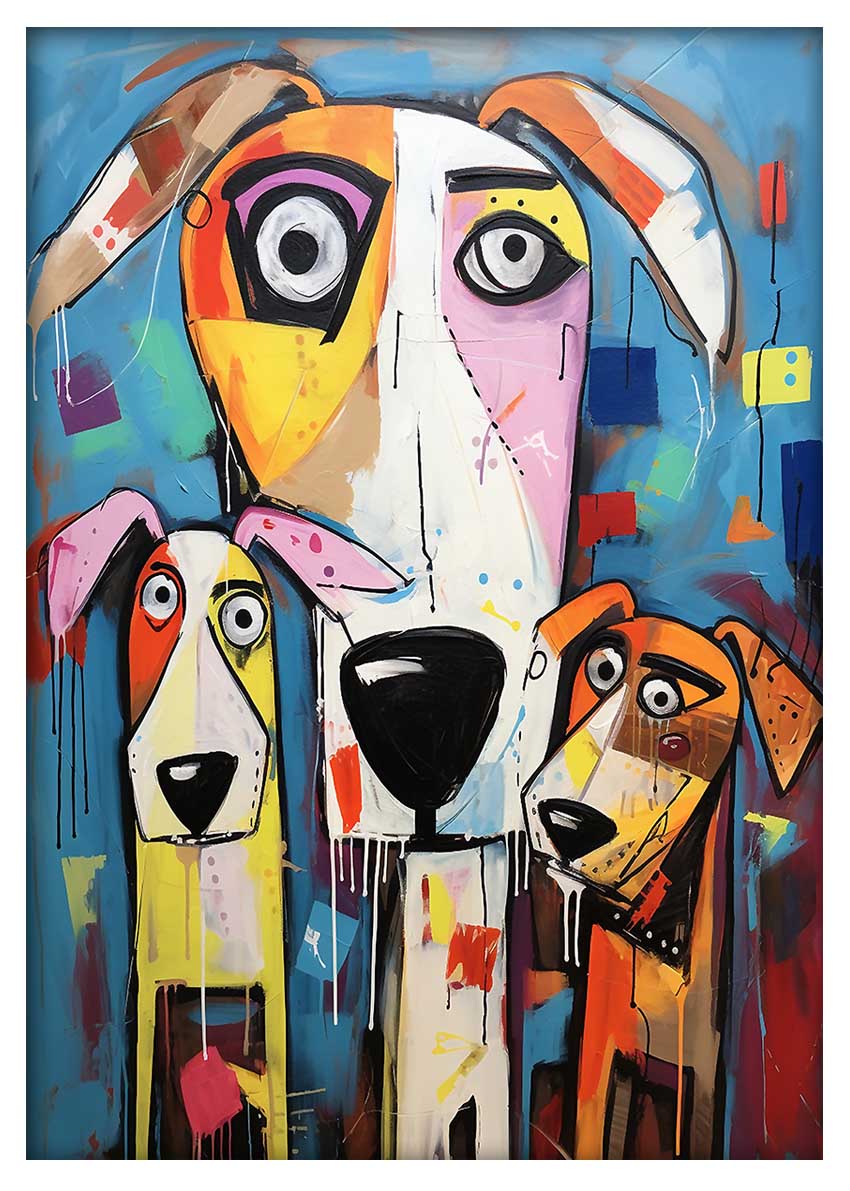 T554 Dog Canvas Art Prints, T-Shirts, Posters, and Mugs, Cushion Cover Expressive Collection