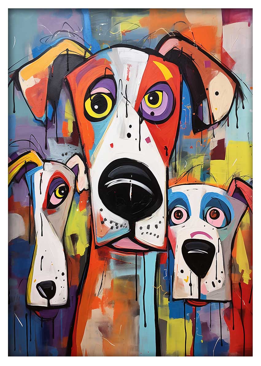 T555 Dog Canvas Art Prints, T-Shirts, Posters, and Mugs, Cushion Cover Expressive Collection