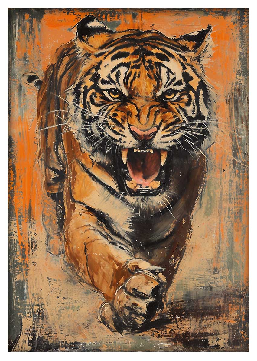 T599 Tiger Canvas Art Prints, T-Shirts, Posters, and Mugs, Cushion Cover