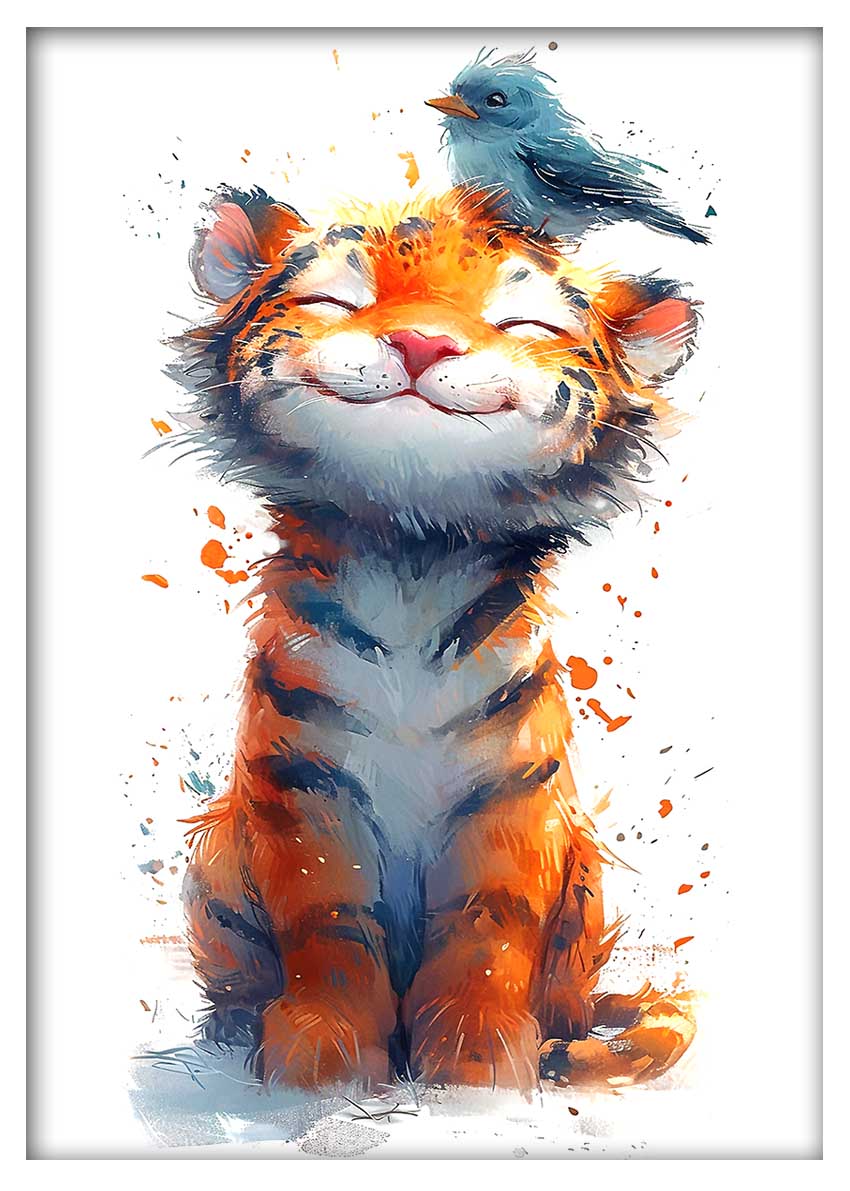 T614 Tiger Canvas Art Prints, T-Shirts, Posters, and Mugs, Cushion Cover