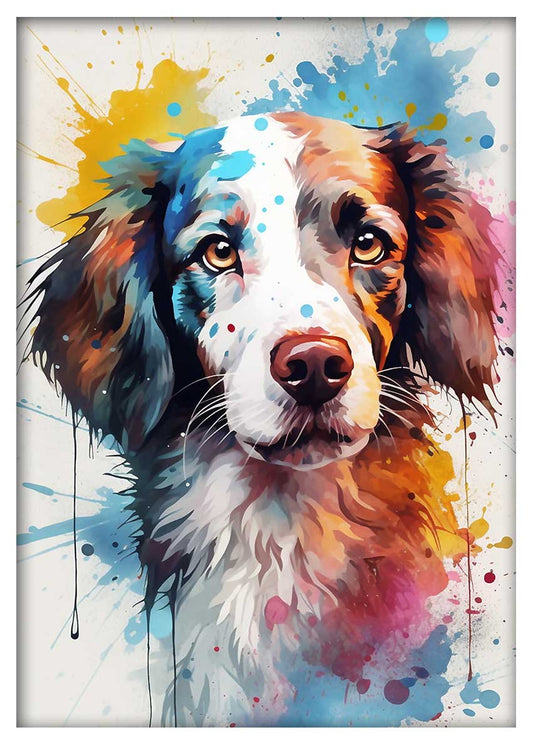 T654 Dog Canvas Art Prints, T-Shirts, Posters, and Mugs, Cushion Cover