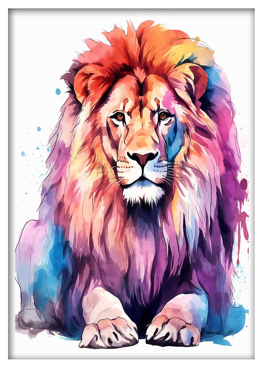 T715 Lion Canvas Art Prints, T-Shirts, Posters, and Mugs, Cushion Cover