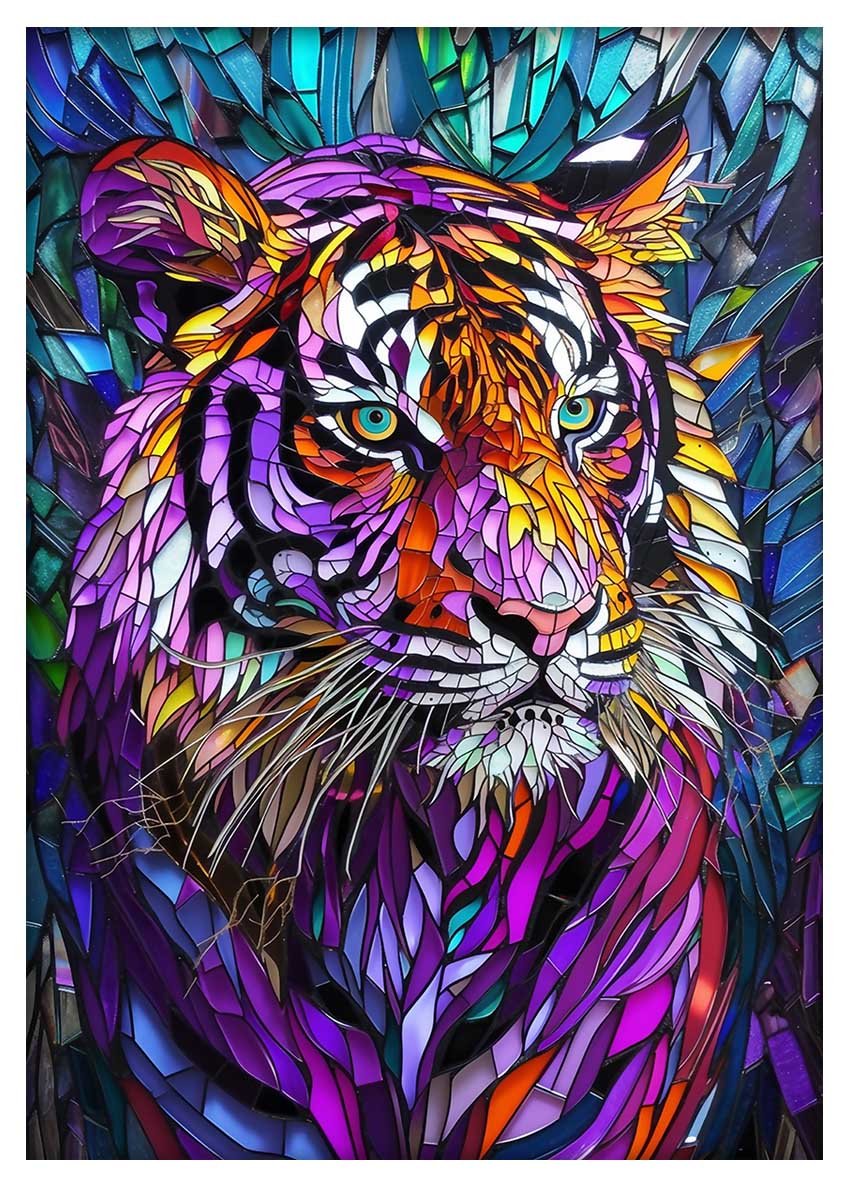 T763 TIGER Canvas Art Prints, T-Shirts, Posters, and Mugs, Cushion Cover