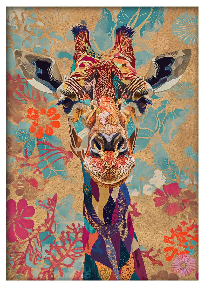 T776 giraffe Canvas Art Prints, T-Shirts, Posters, and Mugs, Cushion Cover