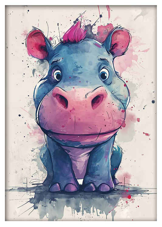 T785 Baby Rhino Canvas Art Prints, T-Shirts, Posters, and Mugs, Cushion Cover