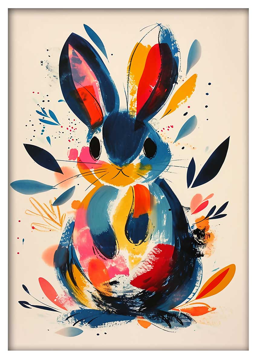 T786 Bunny Canvas Art Prints, T-Shirts, Posters, and Mugs, Cushion Cover