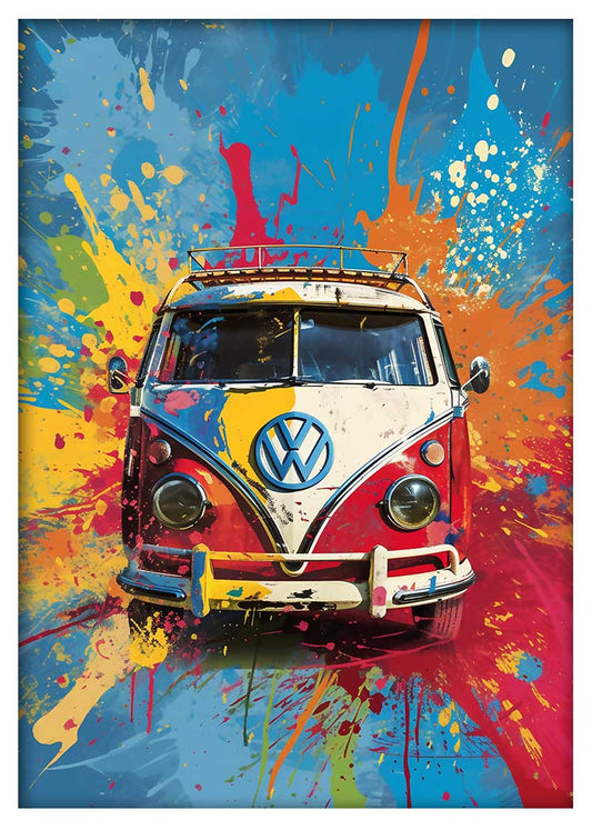 T796 volkswagen camper van Canvas Art Prints, T-Shirts, Posters, and Mugs, Cushion Cover