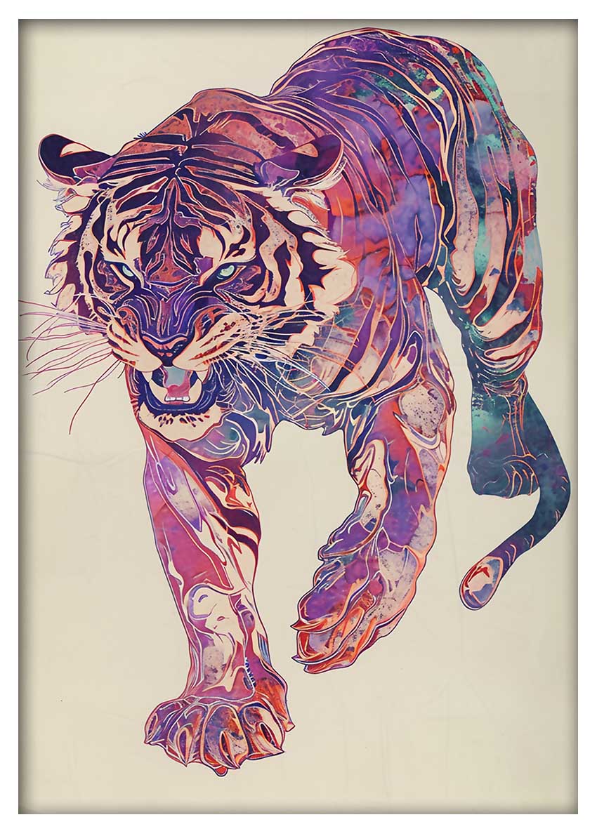 T803 Tiger Canvas Art Prints, T-Shirts, Posters, and Mugs, Cushion Cover