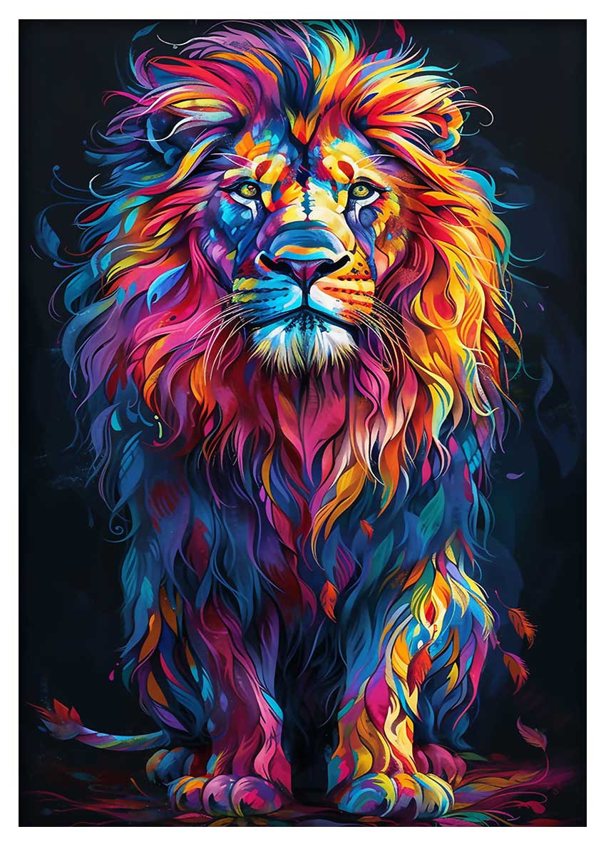 T851 Lion Canvas Art Prints, T-Shirts, Posters, and Mugs, Cushion Cover