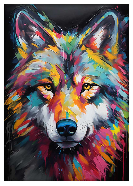 T854 Wolf  Canvas Art Prints, T-Shirts, Posters, and Mugs, Cushion Cover