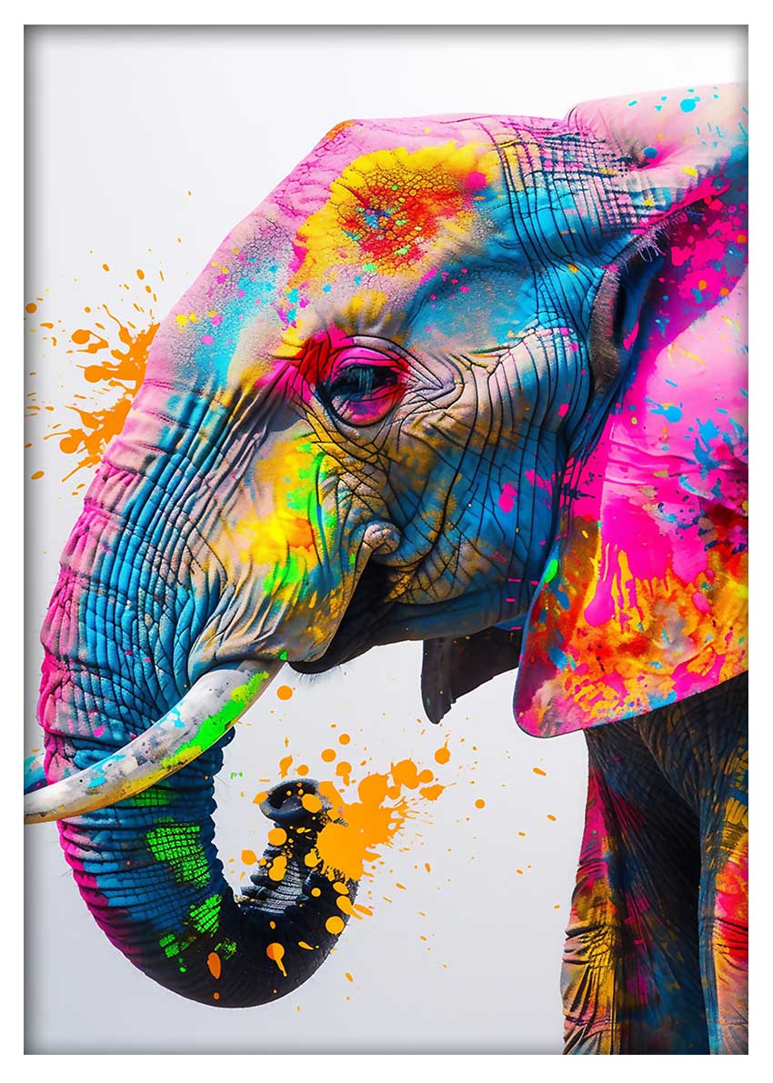 T866 Elephant Canvas Art Prints, T-Shirts, Posters, and Mugs, Cushion Cover