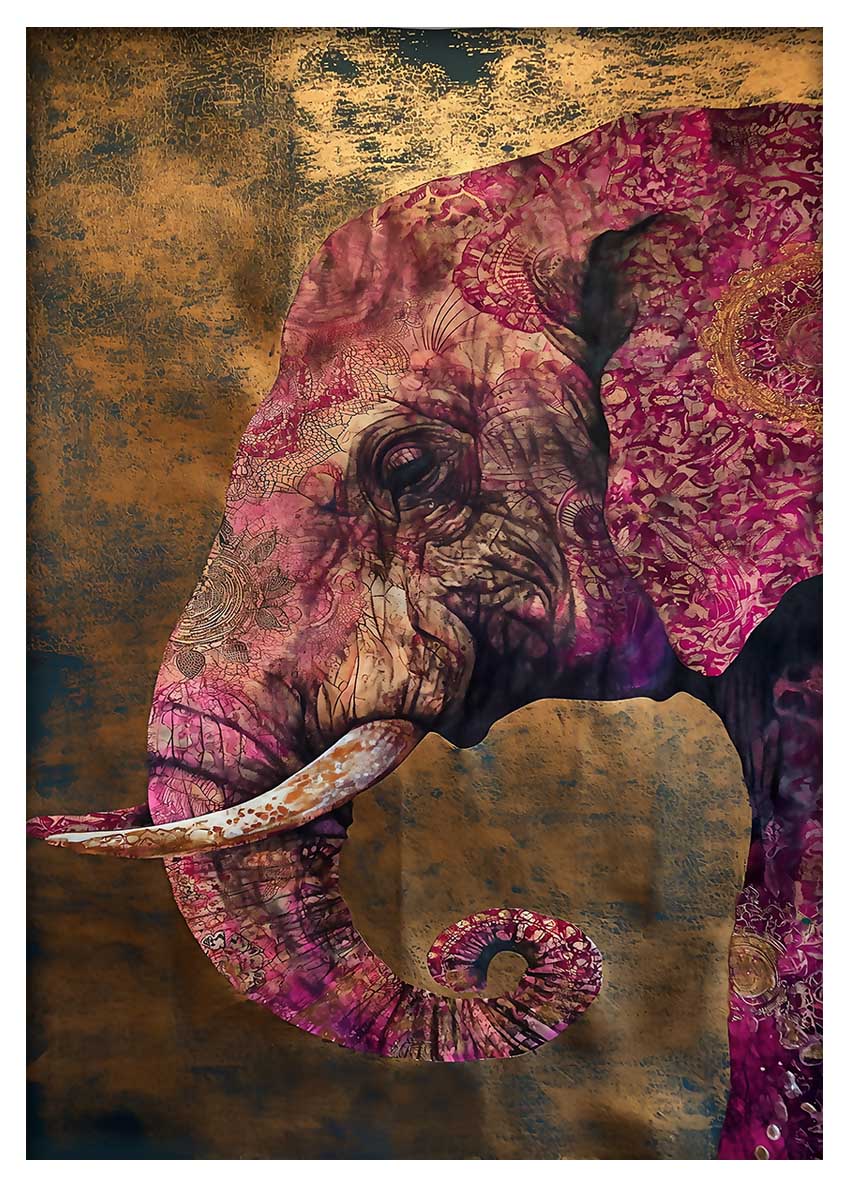 T873 Elephant Canvas Art Prints, T-Shirts, Posters, and Mugs, Cushion Cover