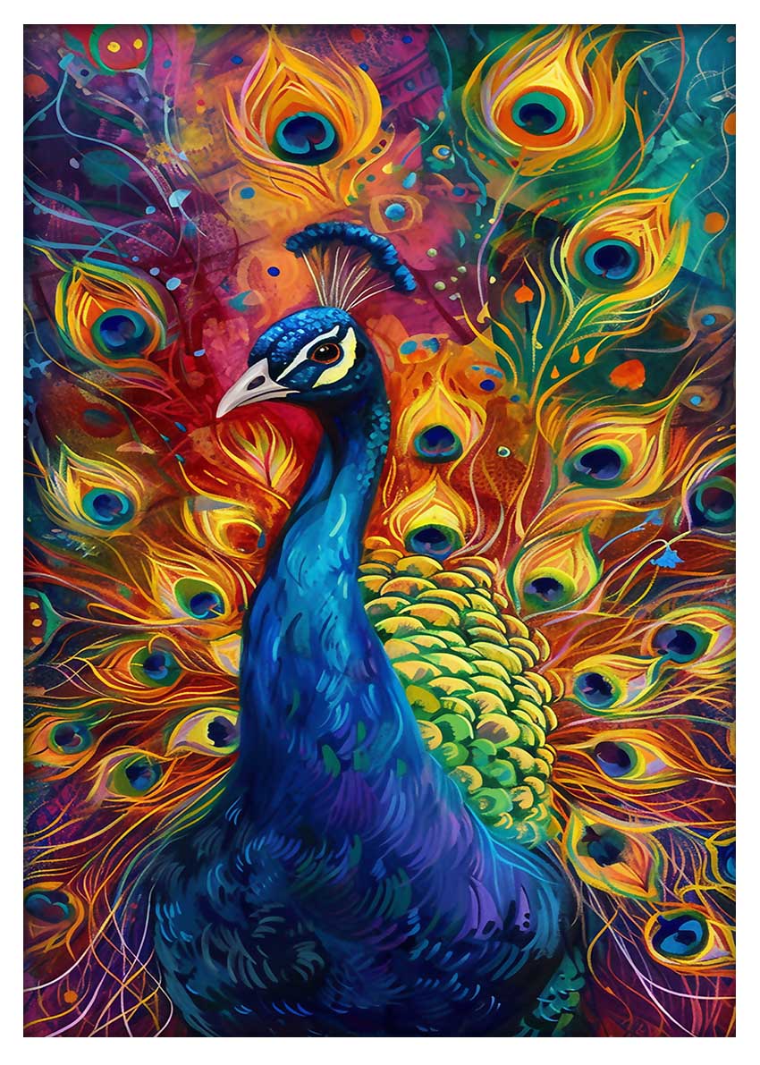 T875 peacock Canvas Art Prints, T-Shirts, Posters, and Mugs, Cushion Cover