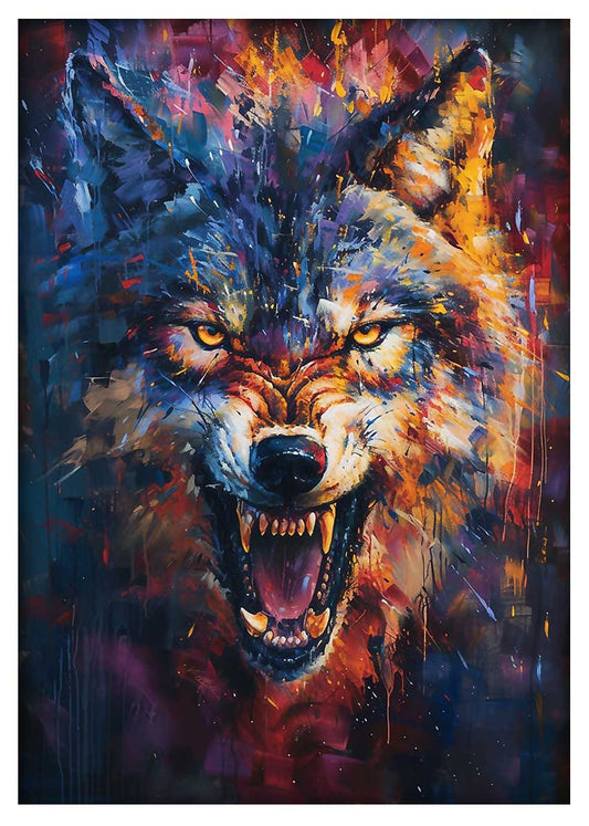 T892 Wolf Canvas Art Prints, T-Shirts, Posters, and Mugs, Cushion Cover