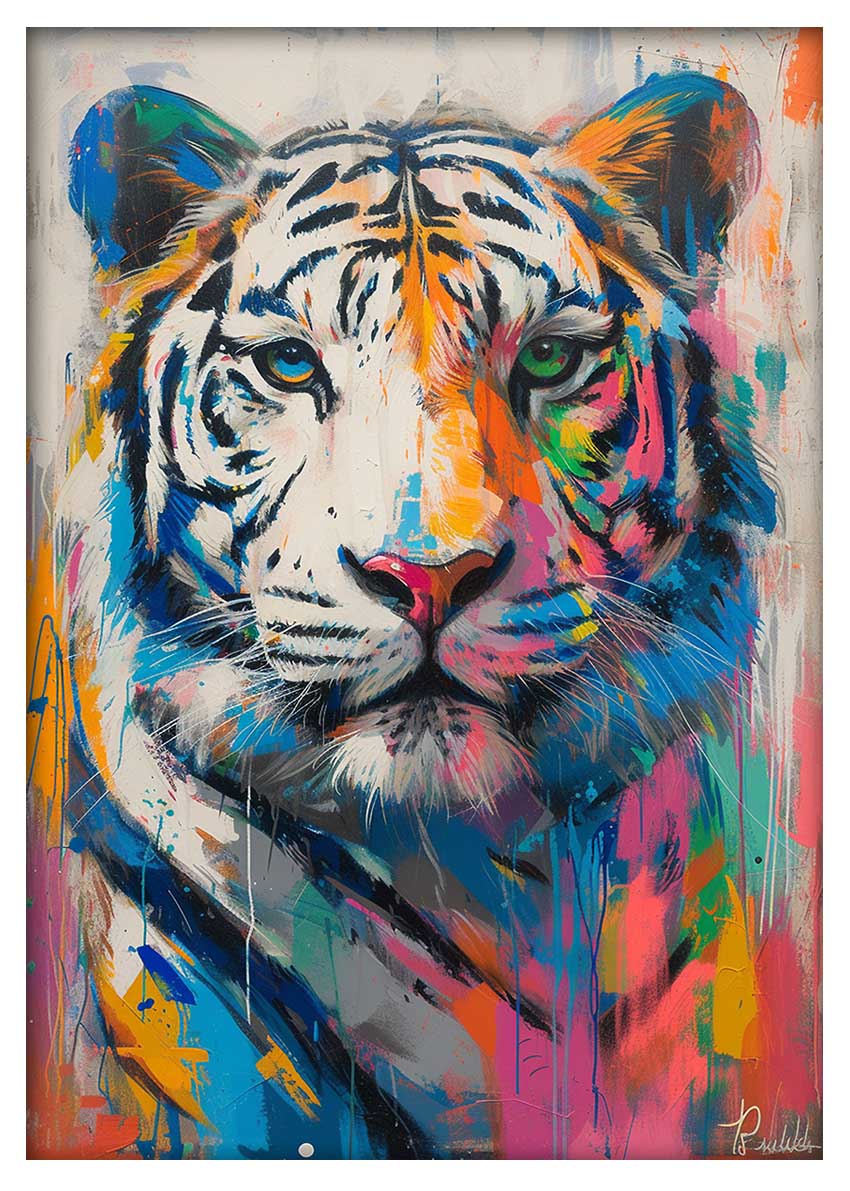 T954 Tiger Canvas Art Prints, T-Shirts, Posters, and Mugs, Cushion Cover