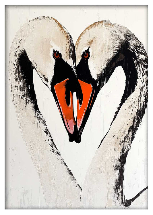 T957 Swans Canvas Art Prints, T-Shirts, Posters, and Mugs, Cushion Cover