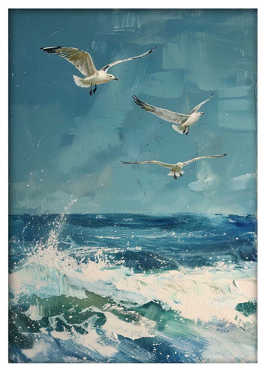 T973 seagull Canvas Art Prints, T-Shirts, Posters, and Mugs, Cushion Cover