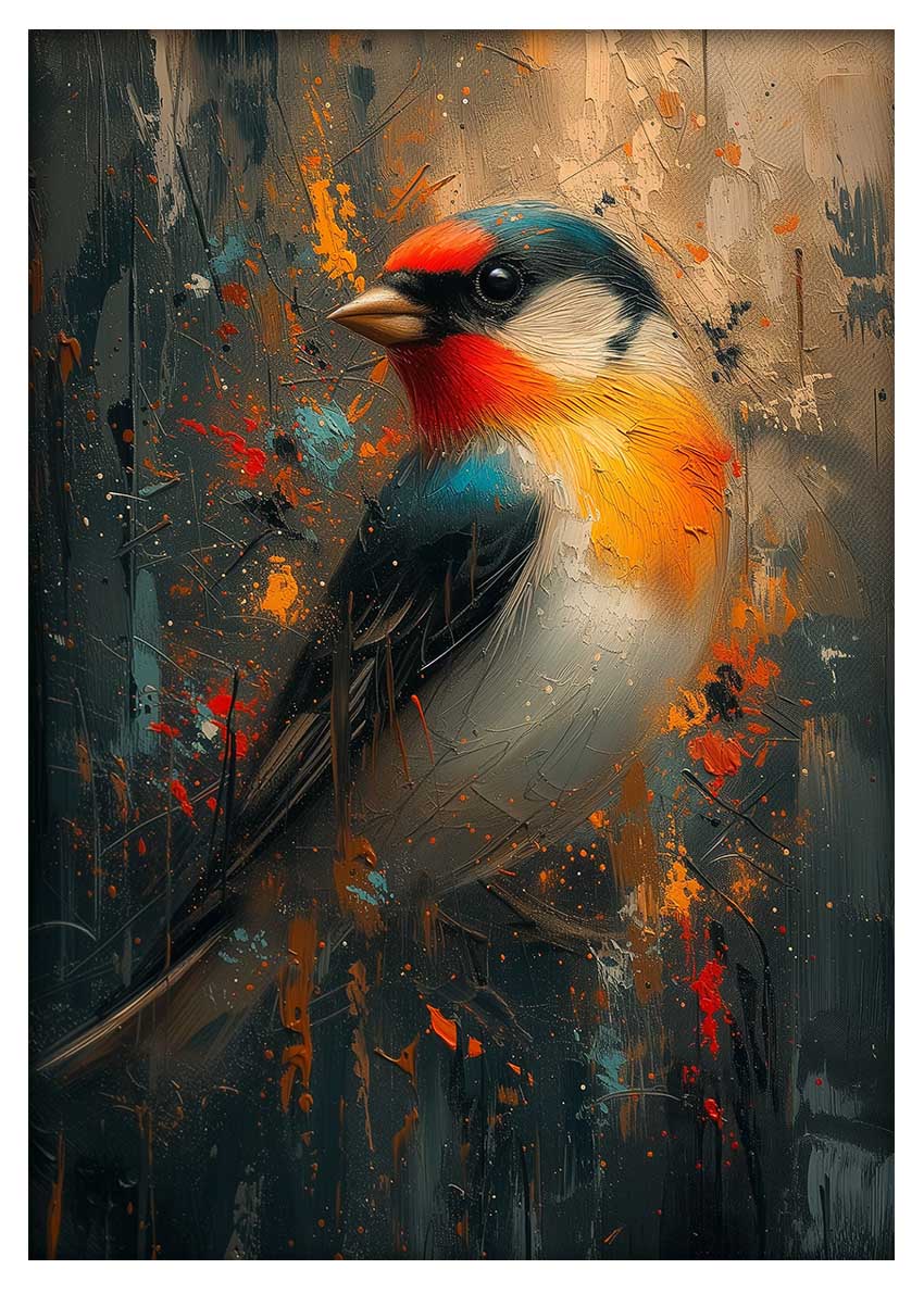 T977 Bird Canvas Art Prints, T-Shirts, Posters, and Mugs, Cushion Cover