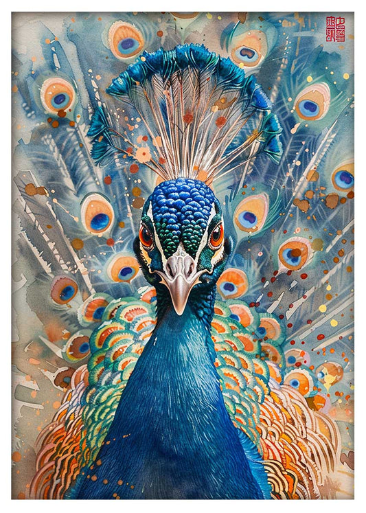 T986 peacock Canvas Art Prints, T-Shirts, Posters, and Mugs, Cushion Cover