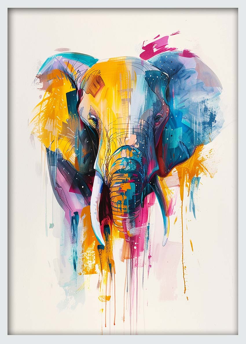 T990  Elephants Canvas Art Prints, T-Shirts, Posters, and Mugs, Cushion Cover