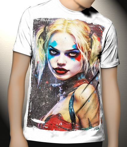 P299 Harley Quinn Canvas Art Prints, T-Shirts, Posters, and Mugs, Cushion Cover Expressive Collection