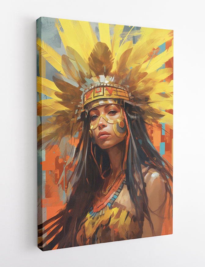 T369 Indian Girl Canvas Art Prints, T-Shirts, Posters, and Mugs, Cushion Cover Expressive Collection