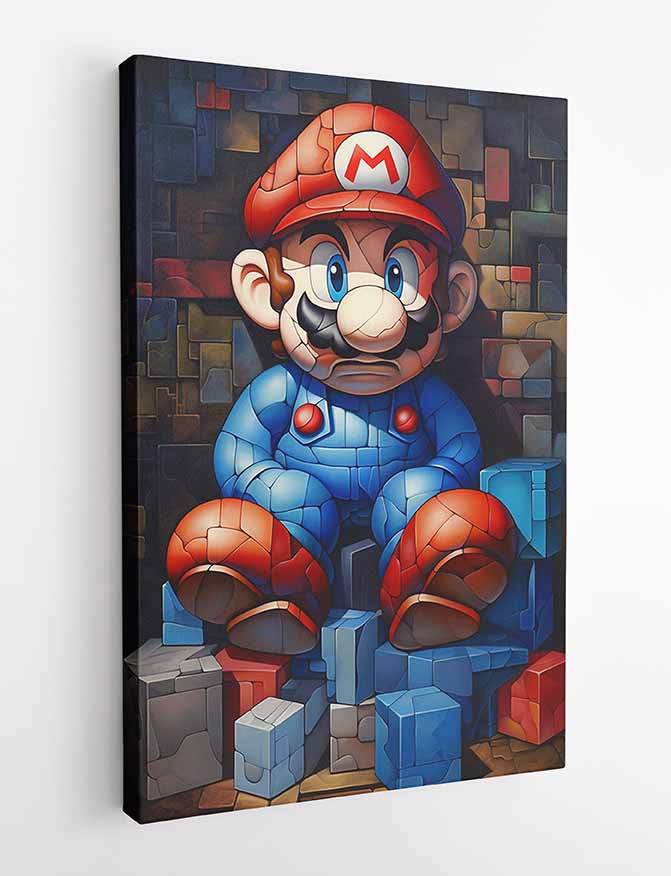 T386  Super Mario Canvas Art Prints, T-Shirts, Posters, and Mugs, Cushion Cover Expressive Collection