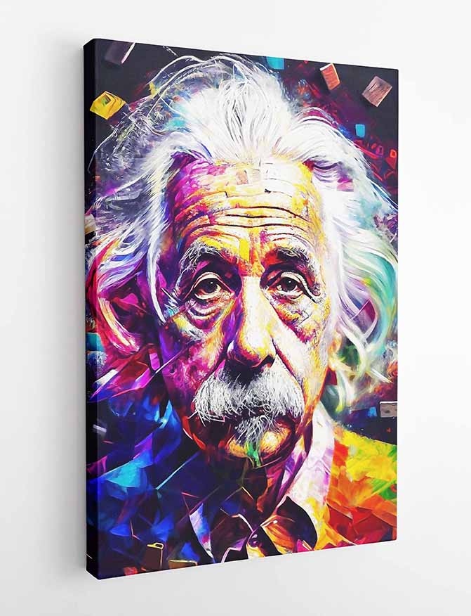 P138 Albert Einstein Canvas Art Prints, T-Shirts, Posters, and Mugs, Cushion Cover Expressive Collection