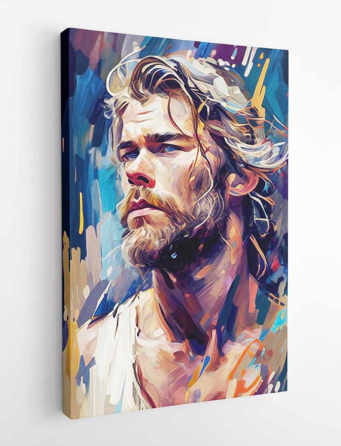 P141 Chris Hemsworth Canvas Art Prints, T-Shirts, Posters, and Mugs, Cushion Cover Expressive Collection