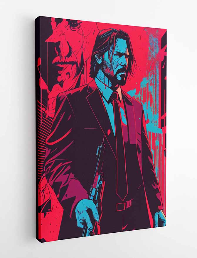 P151 John Wick Canvas, Poster, Mugs, Cushion Covers, and T-Shirts