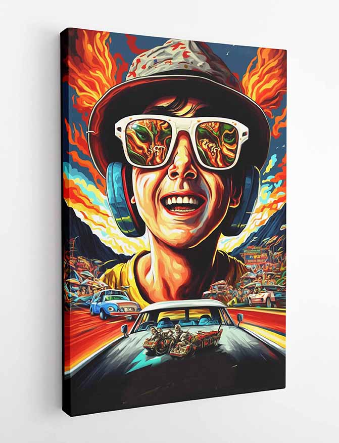 P164 AI Artistry Fear and Loathing in Las Vegas Printed Designs on Canvas, Poster, Mugs, Cushion Covers, and T-Shirts