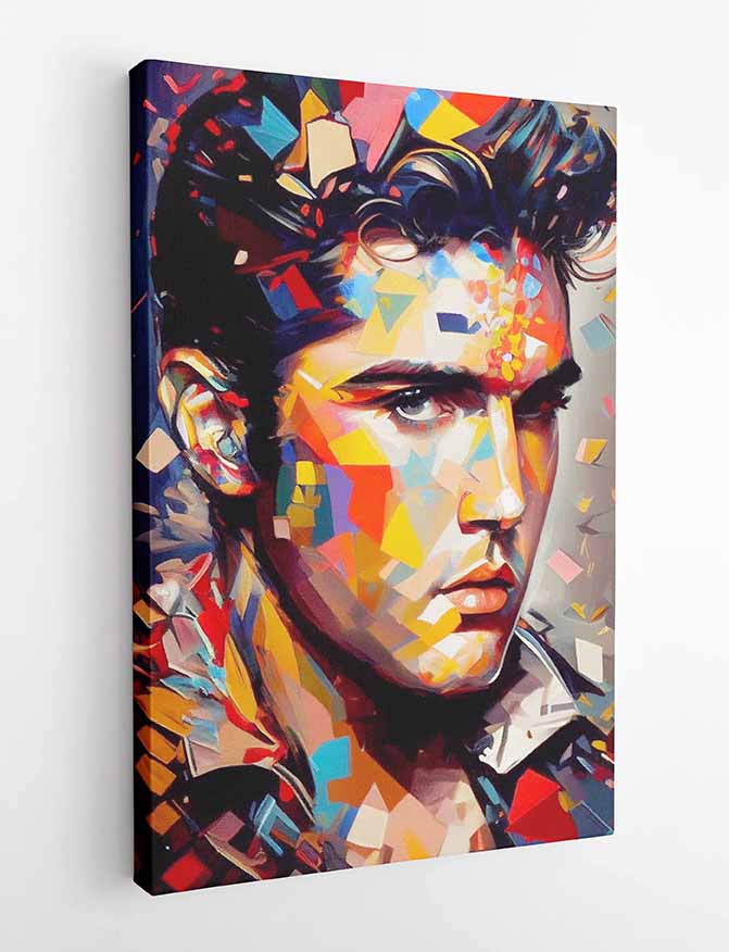 P173 AI Artistry Elvis Presley Printed Designs on Canvas, Poster, Mugs, Cushion Covers, and T-Shirts