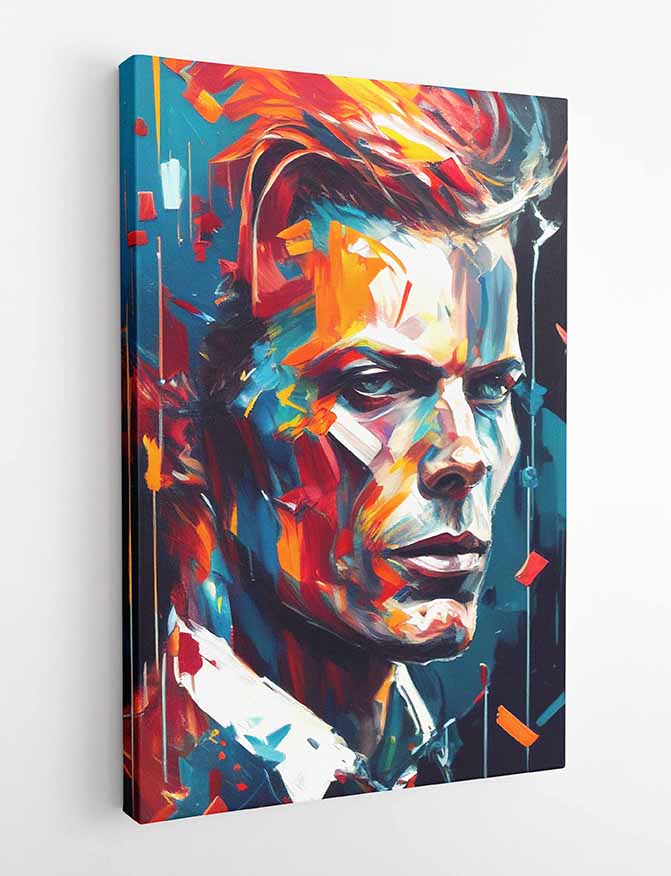 P176 AI Artistry David Bowie Printed Designs on Canvas, Poster, Mugs, Cushion Covers, and T-Shirts