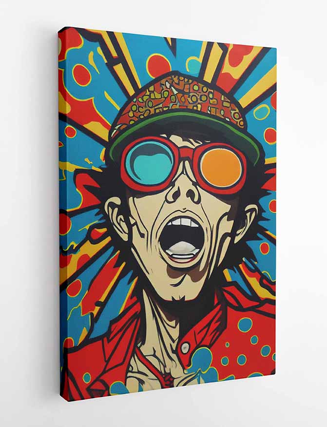 P180 AI Artistry Fear and Loathing in Las Vegas Printed Designs on Canvas, Poster, Mugs, Cushion Covers, and T-Shirts