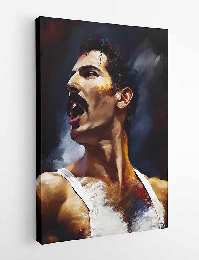 P18 Freddie Mercury Canvas Art Prints, T-Shirts, Posters, and Mugs, Cushion Cover Expressive Collection