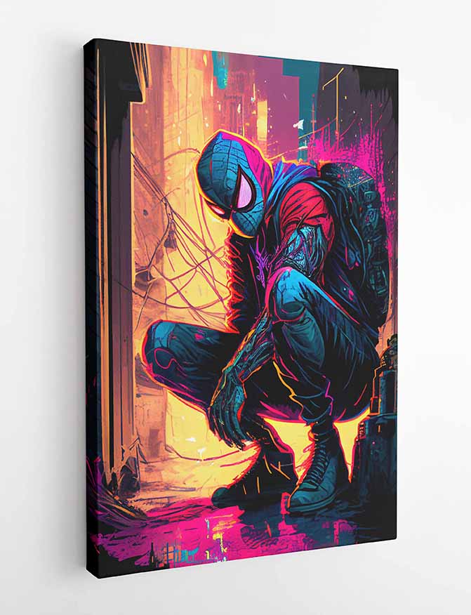 P34 Spider Man Canvas Art Prints, T-Shirts, Posters, and Mugs, Cushion Cover Expressive Collection